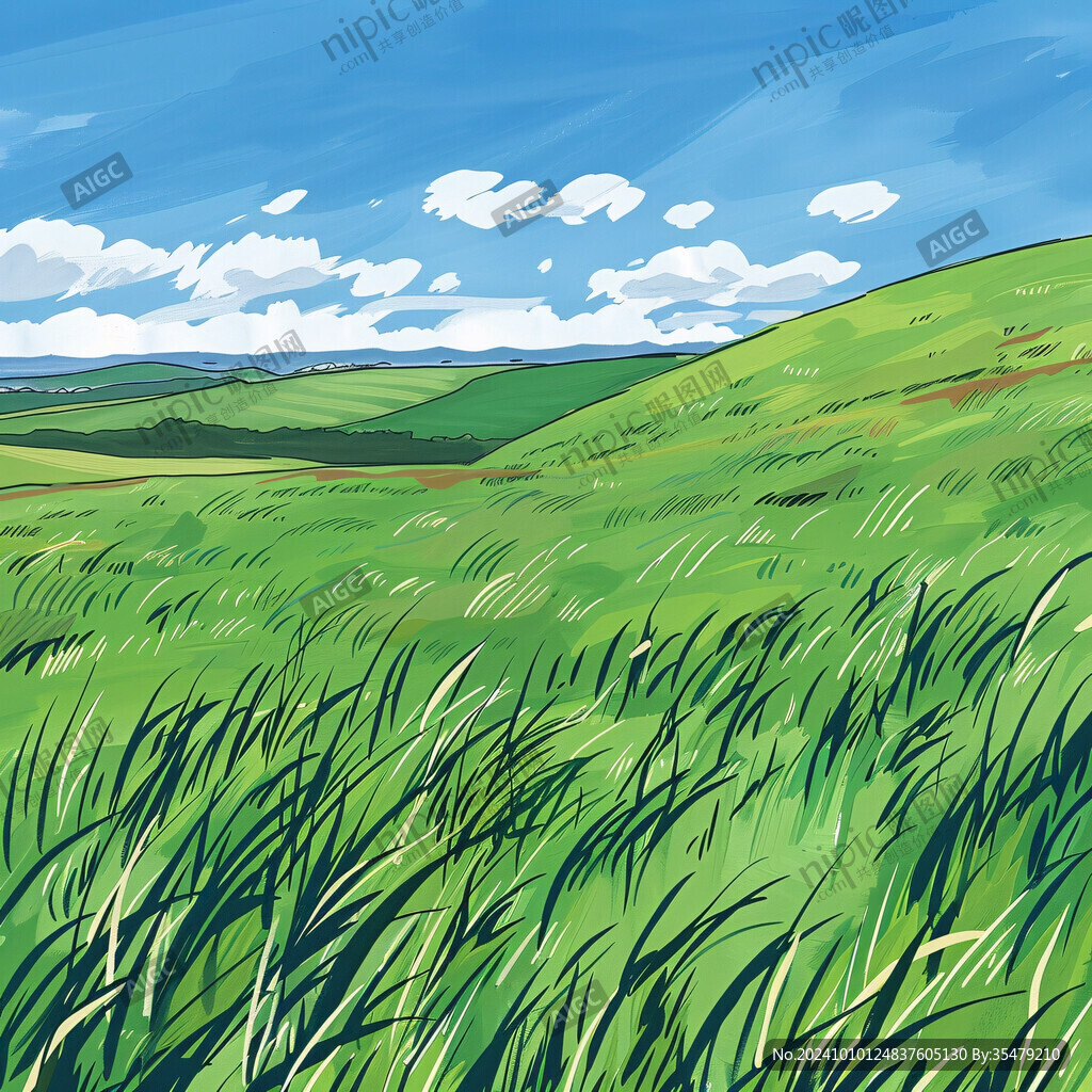 小麥田插畫