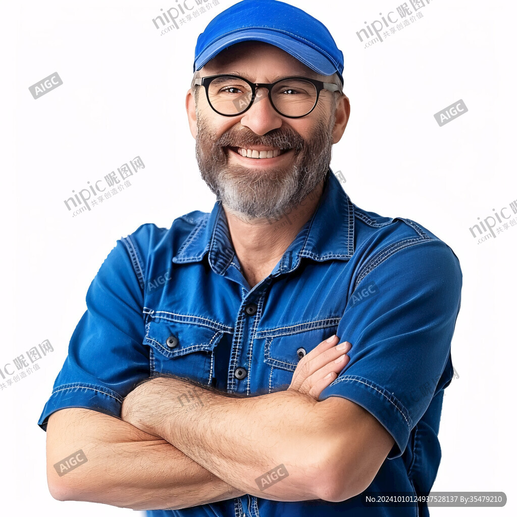 戴帽子的中年大叔