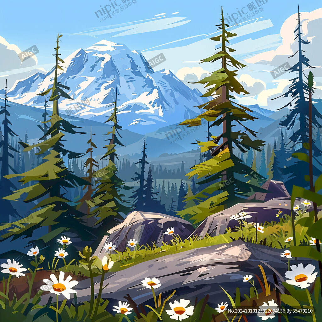 戶外風(fēng)景插畫