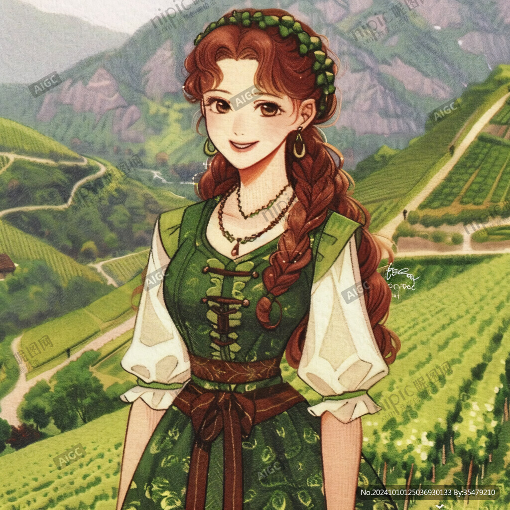 卡通采茶女