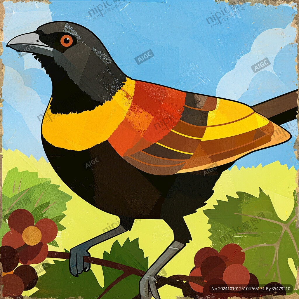卡通知更鳥插畫