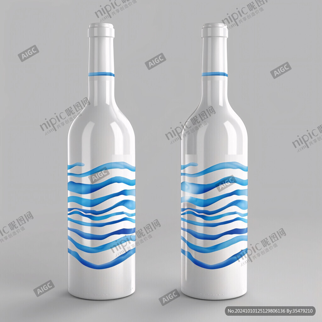 藍色酒瓶設計