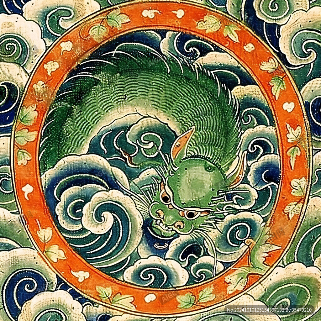國潮風(fēng)龍插畫