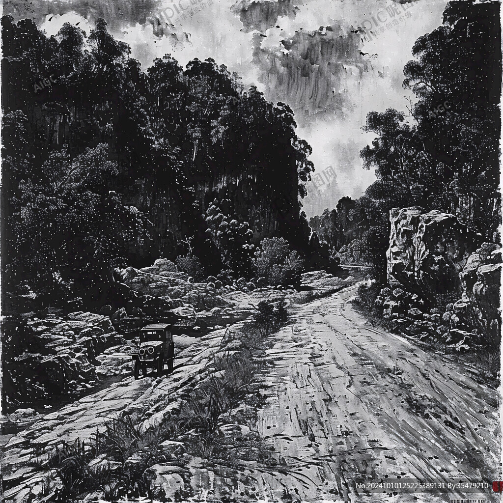 幽靜山路圖