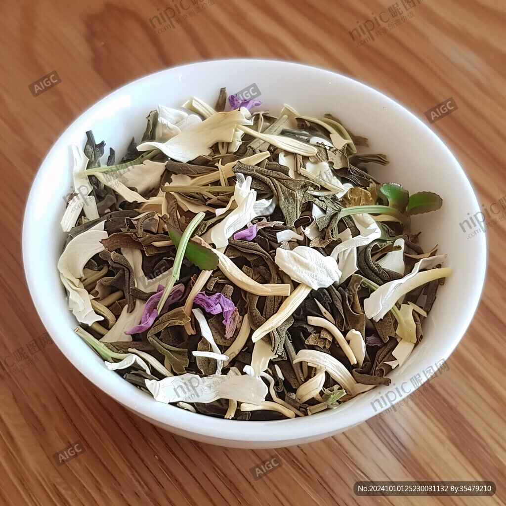 散茶白牡丹