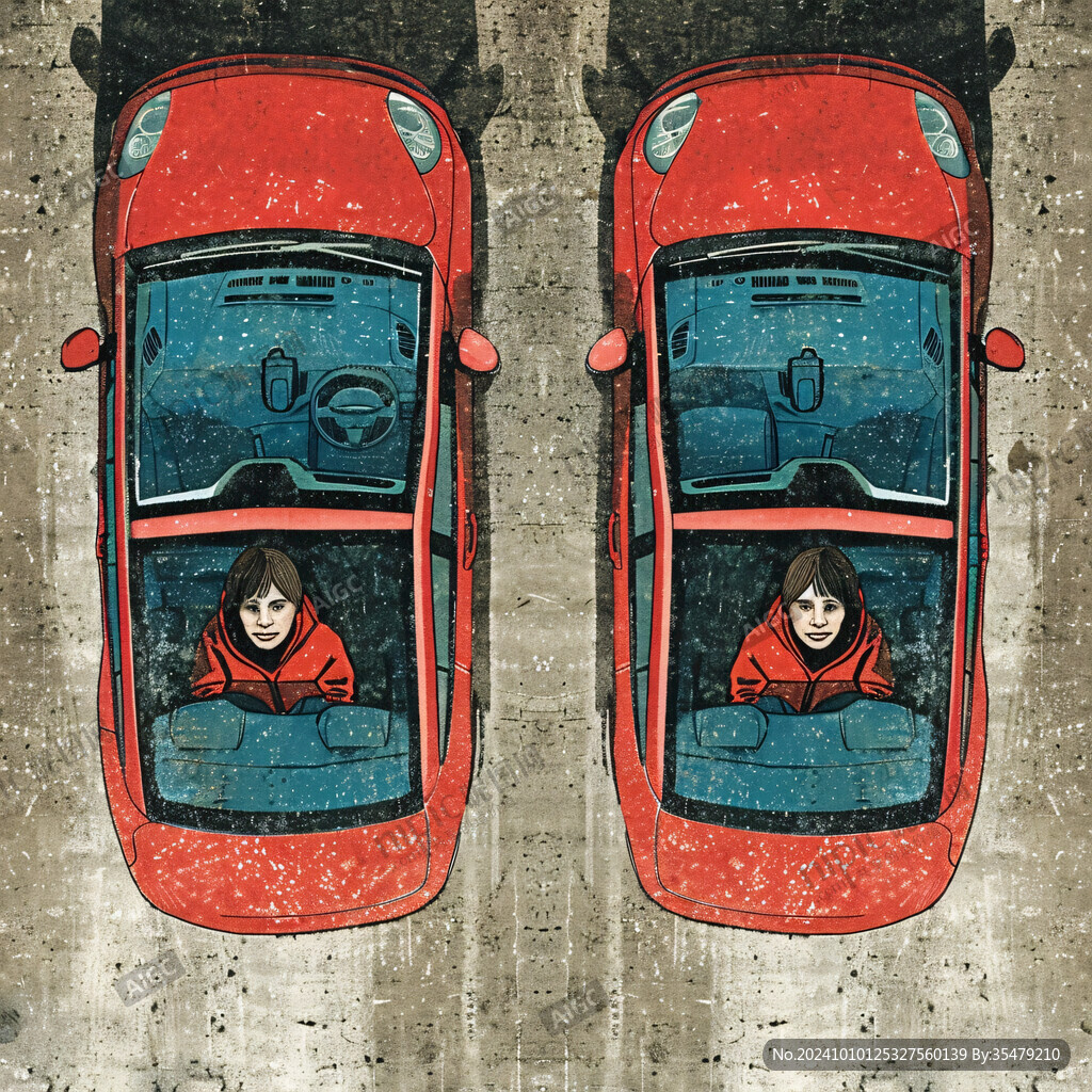 汽車包裝插畫