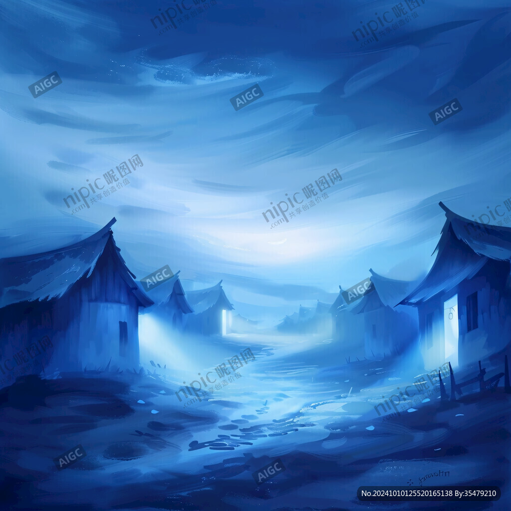 夢(mèng)幻夜景插畫
