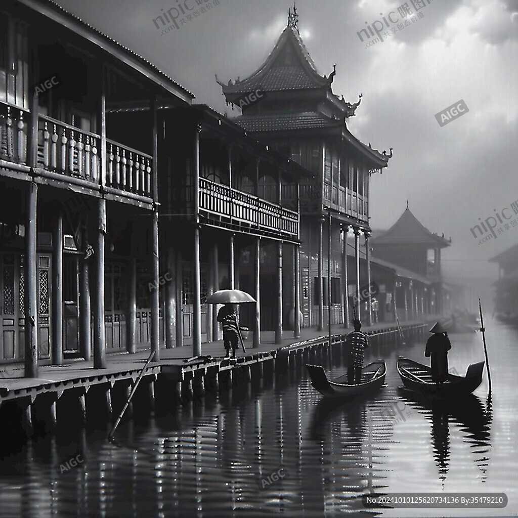 江南漁民人家水鄉(xiāng)古鎮(zhèn)