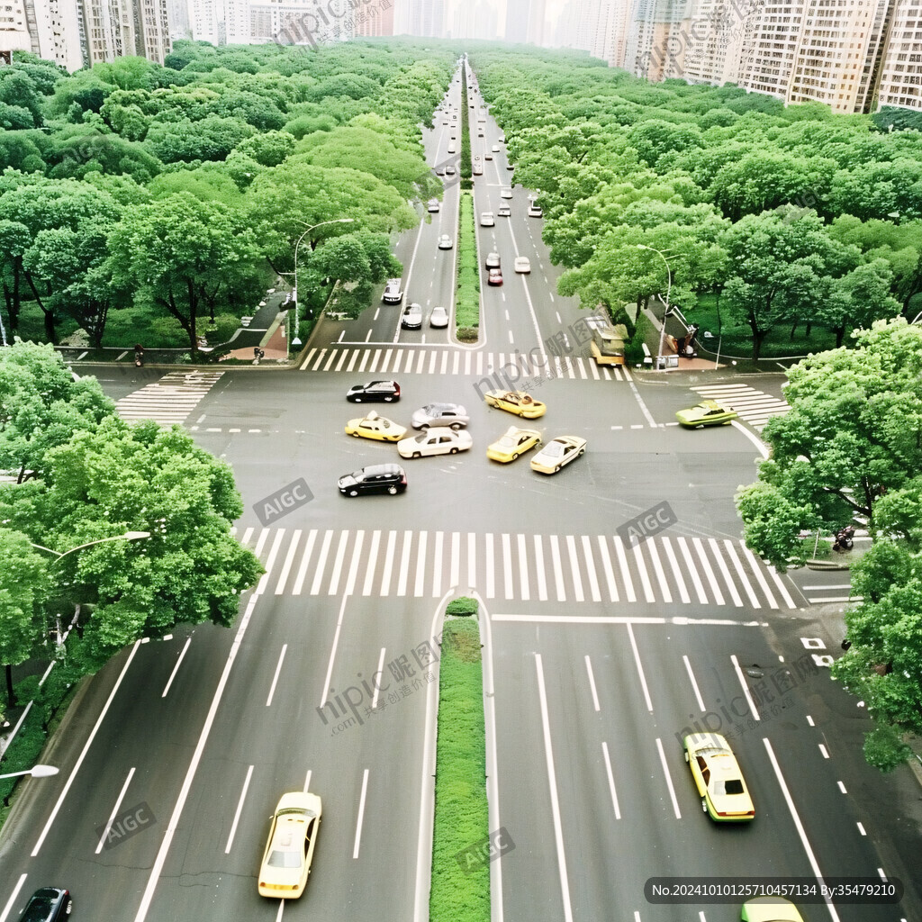十字路口道路街景