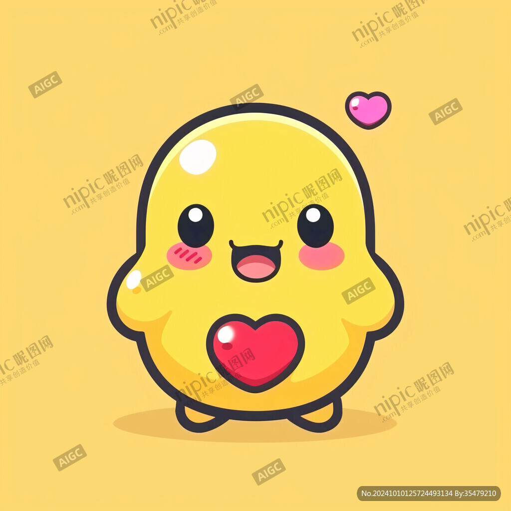 黃色的小雞插畫