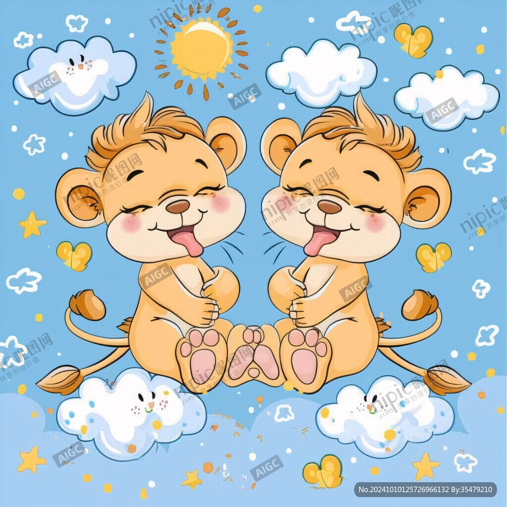 獅子寶寶插畫