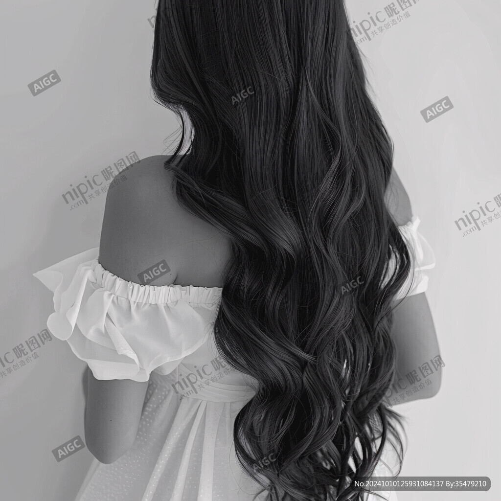 長發(fā)美女背影