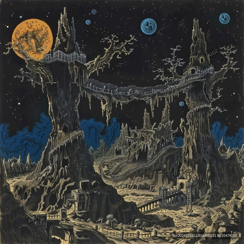 星月河幻想插畫