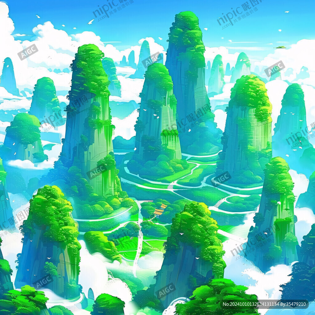 3d風景膨脹圖案