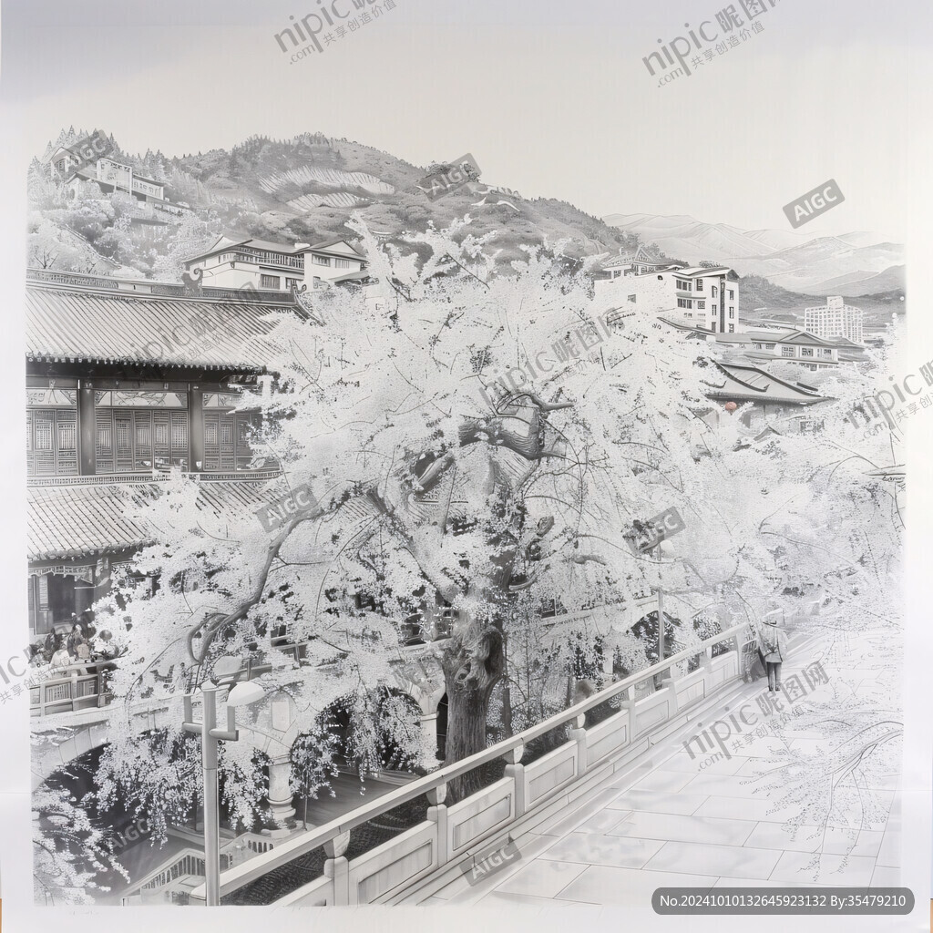 雪景立體畫