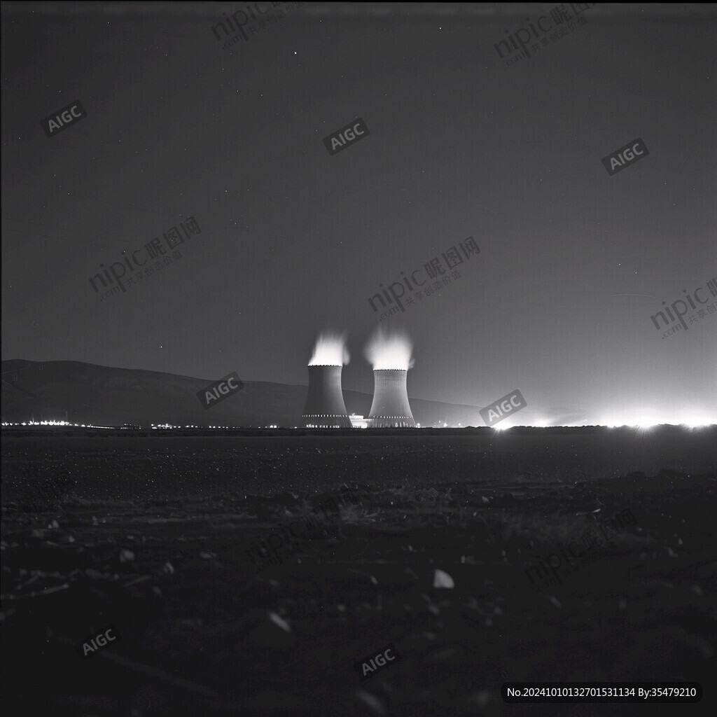 大亞灣核電站夜景