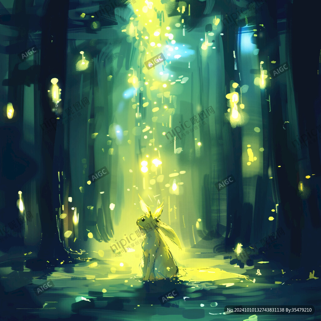 光暈夢幻插畫