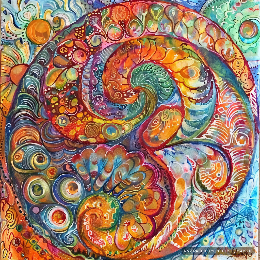 蝸牛抽象畫