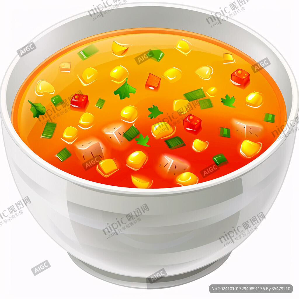 豆泡兒湯插畫
