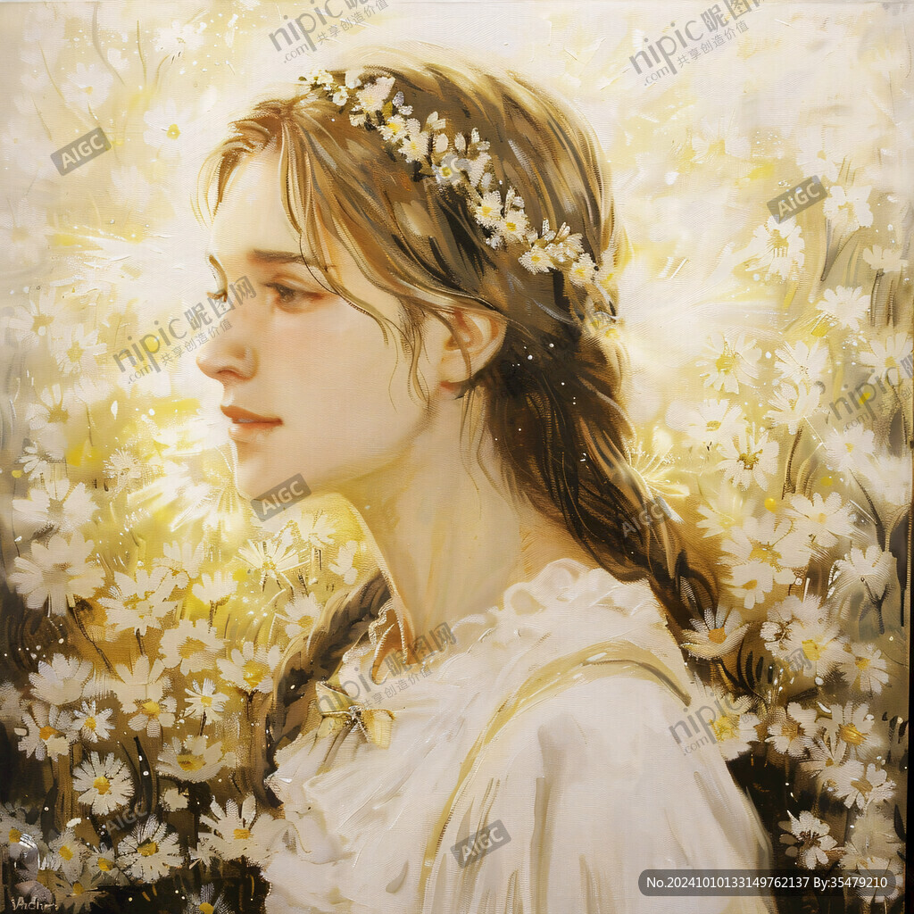 雛菊少女插畫(huà)