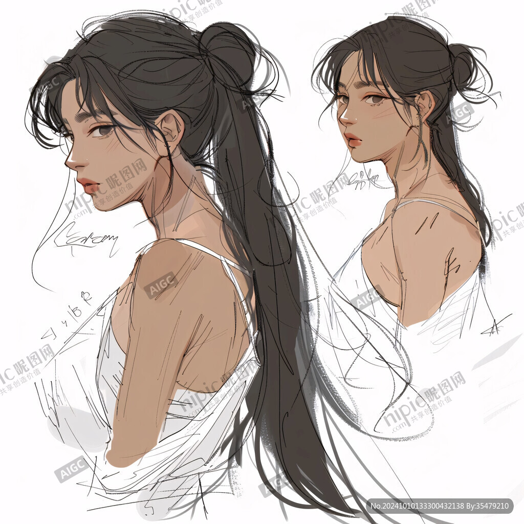 人物半身插畫