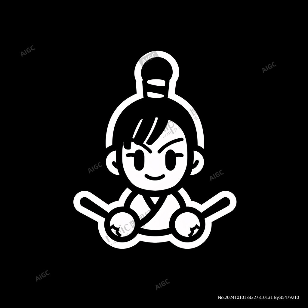 卡通女孩拉面logo