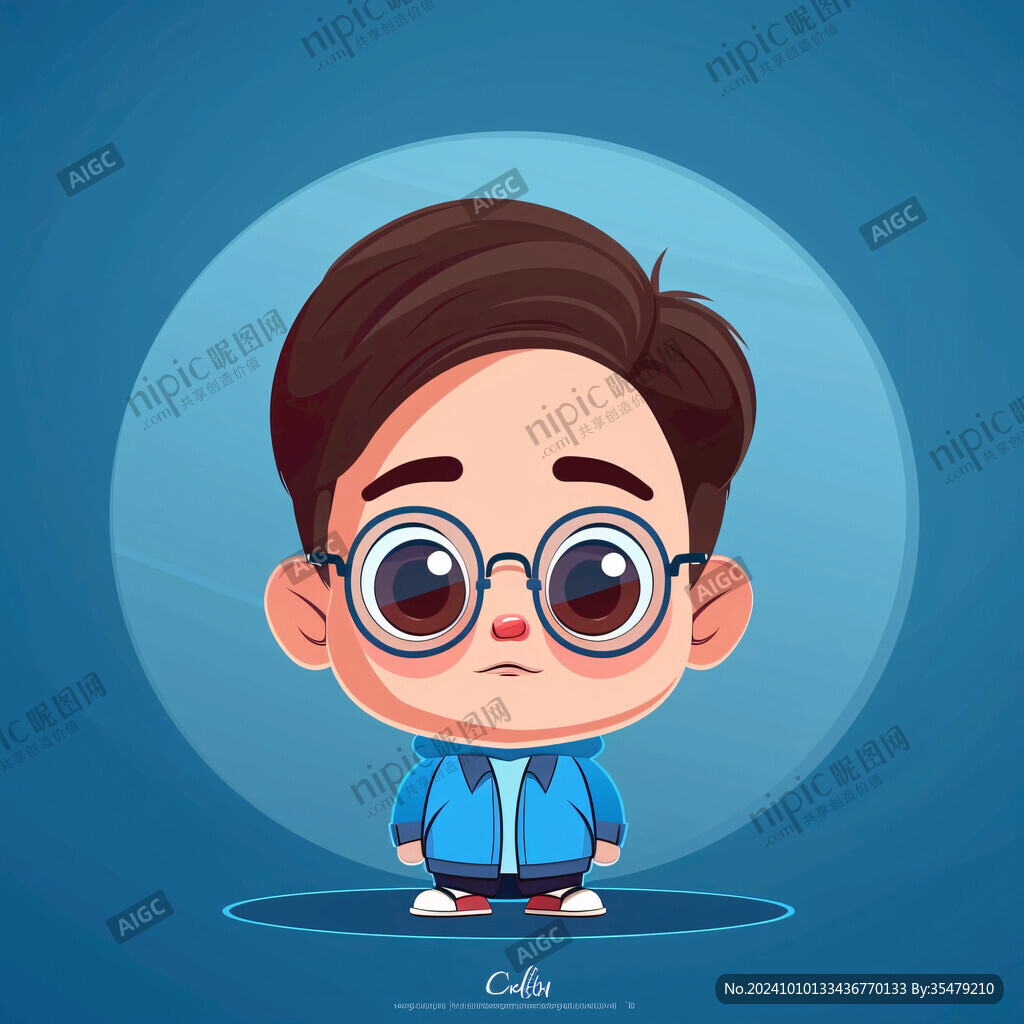 卡通男孩頭像創(chuàng)意設(shè)計