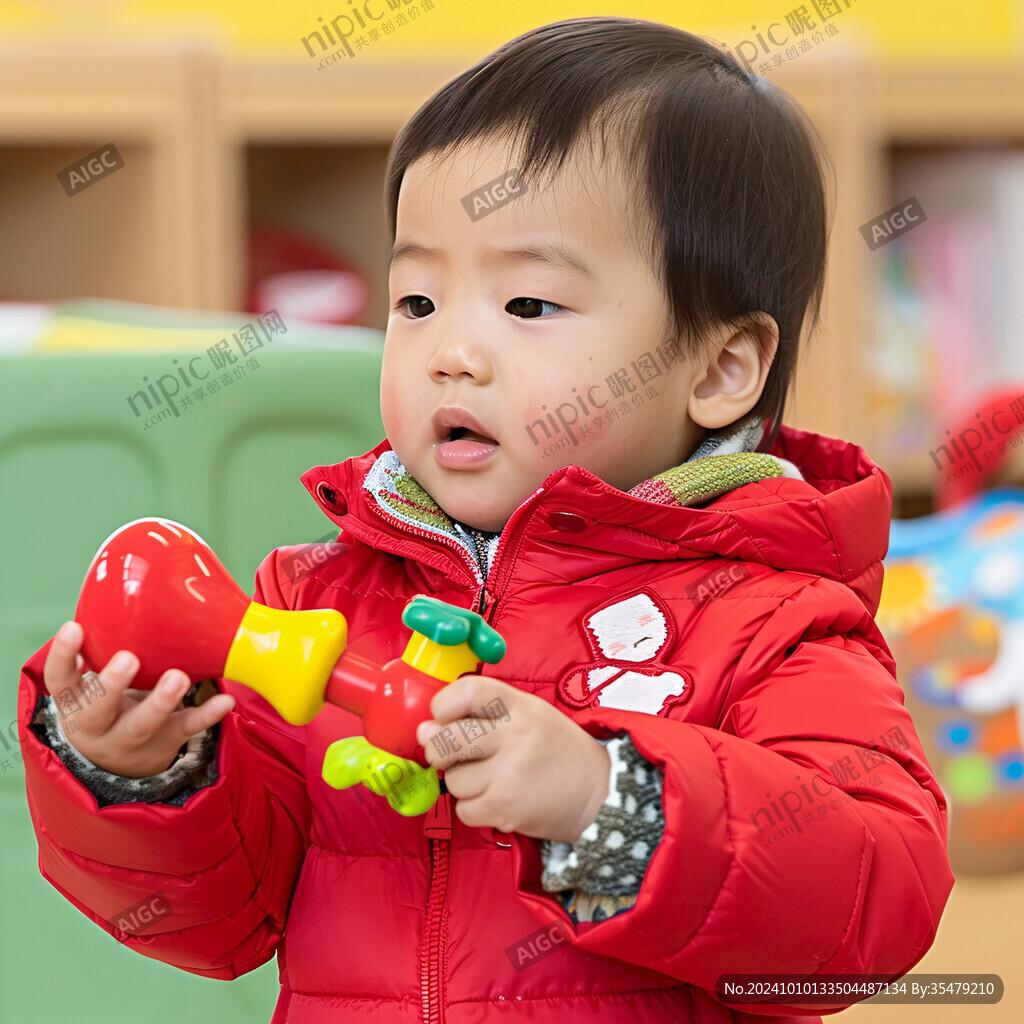 寶寶拿玩具