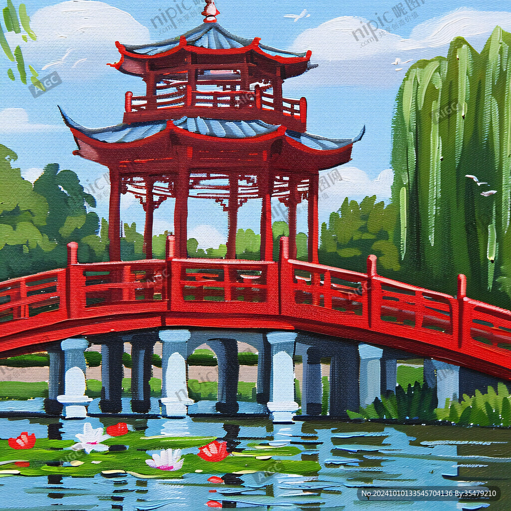 五亭橋插畫