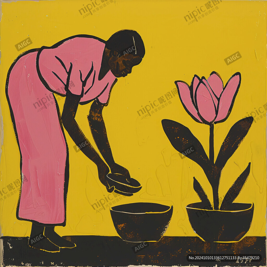 勞動(dòng)女人插畫(huà)