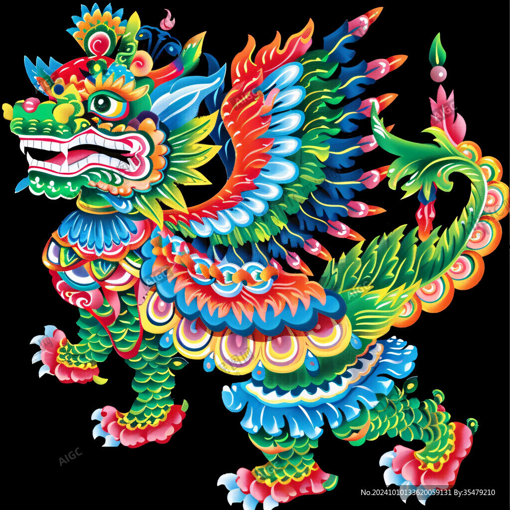 民族插畫辰龍
