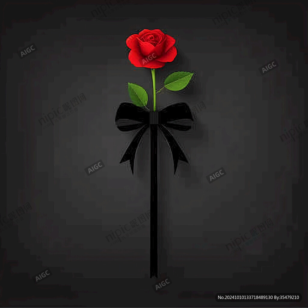 3d紅色花