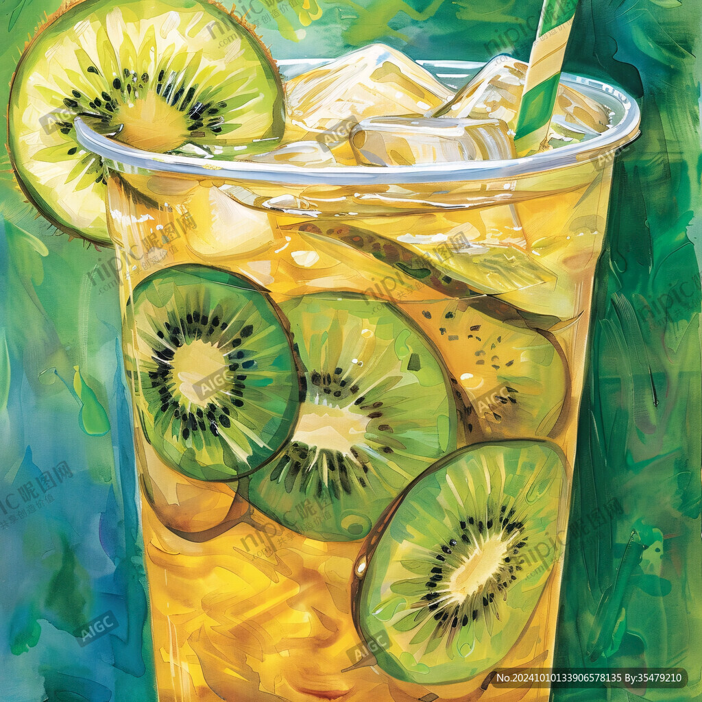冰飲插畫