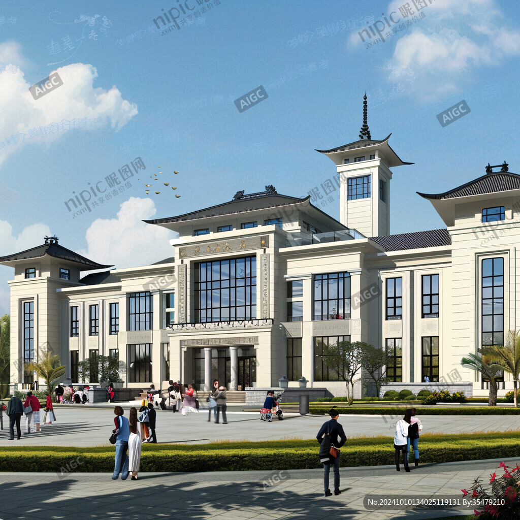 現(xiàn)代中式營銷中心建筑