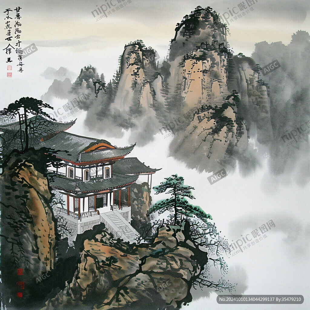 樓閣山水畫