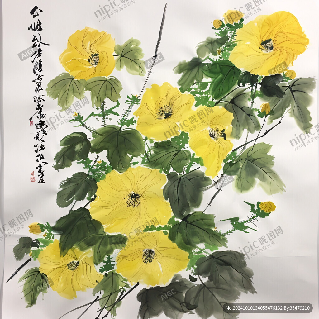 手繪旱金蓮