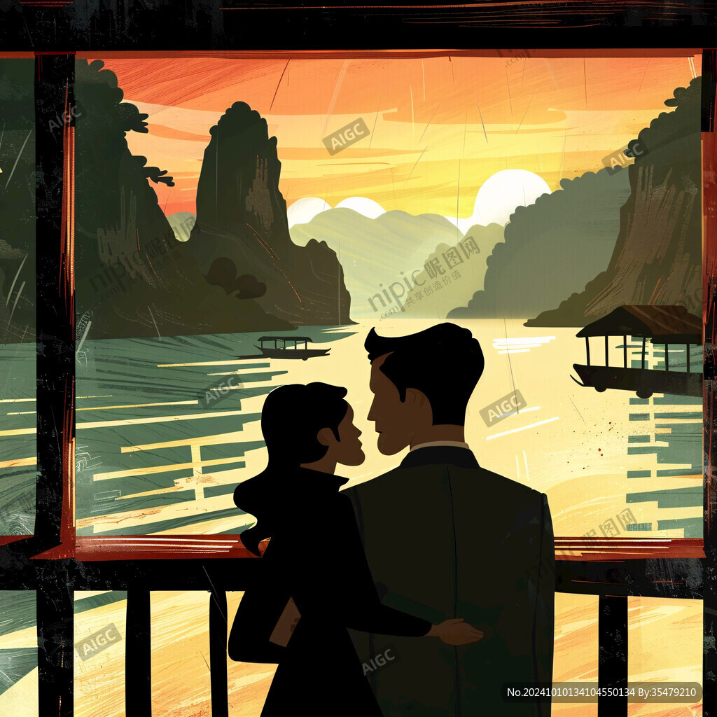 旅拍插畫海報