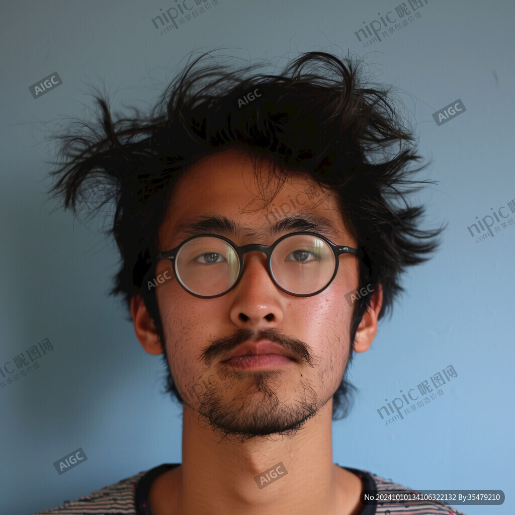 頭發(fā)亂蓬蓬的