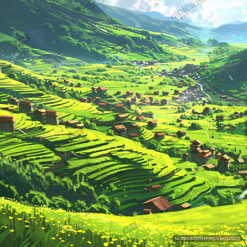 夢(mèng)幻中國(guó)美田園風(fēng)景