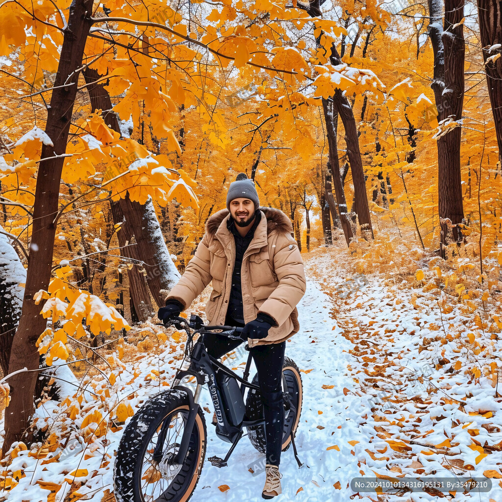 雪地里騎單車