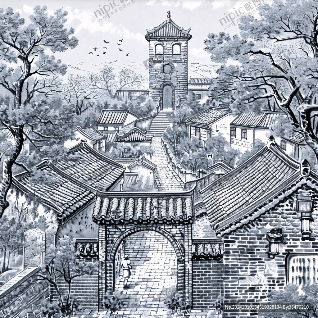 古北水鎮(zhèn)裝飾畫(huà)