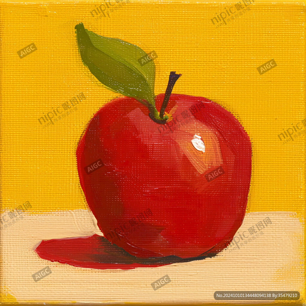 紅蘋果插畫