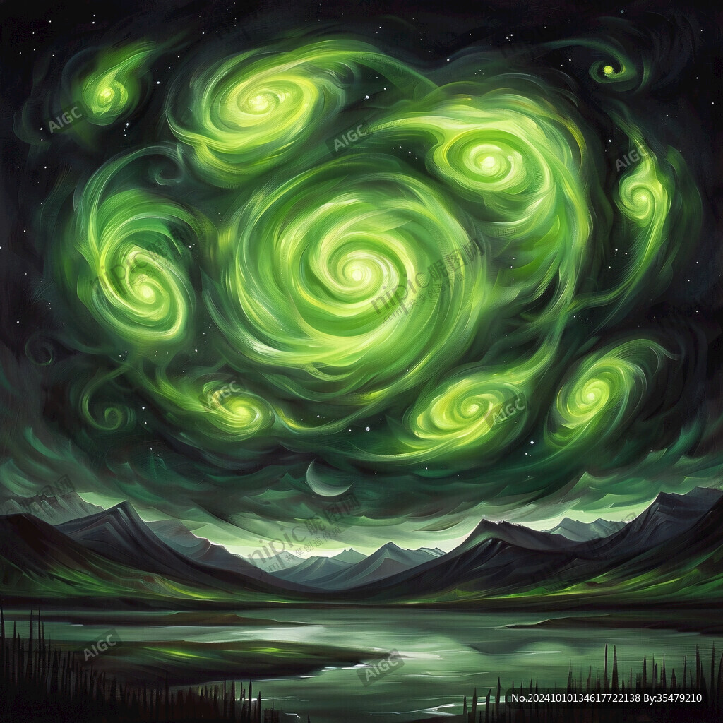 旋渦星空裝飾畫