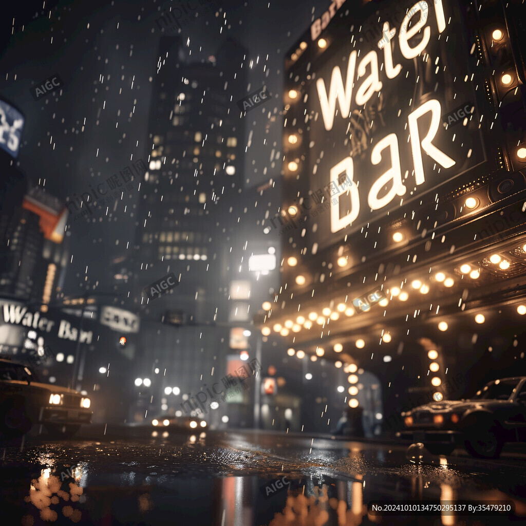 雨夜背景墻