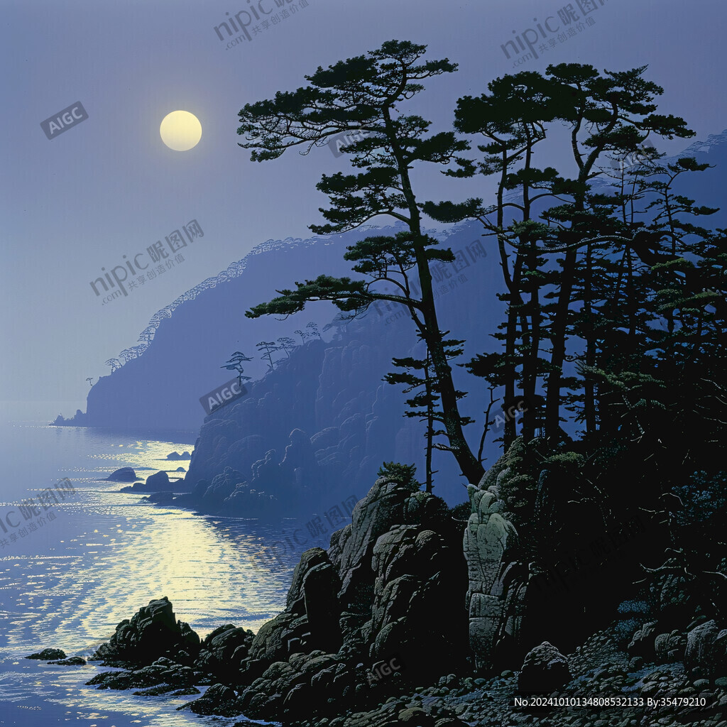 松石風景畫