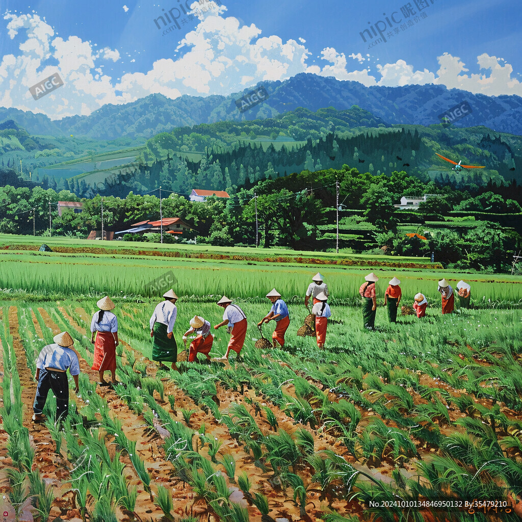 朝鮮族農(nóng)業(yè)勞動場景