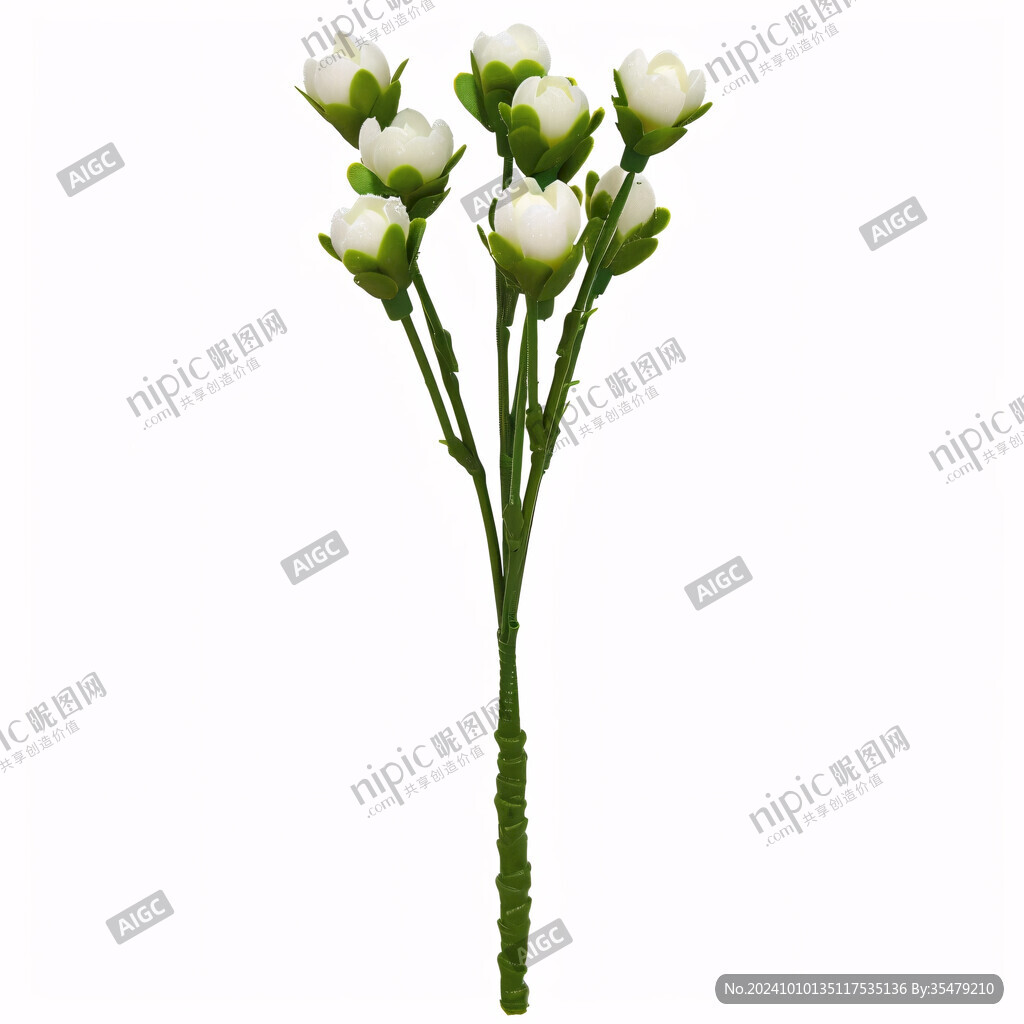 白綠花藝素材