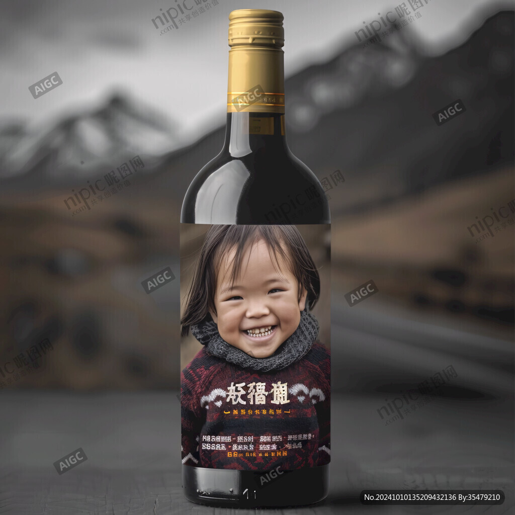 果酒瓶貼