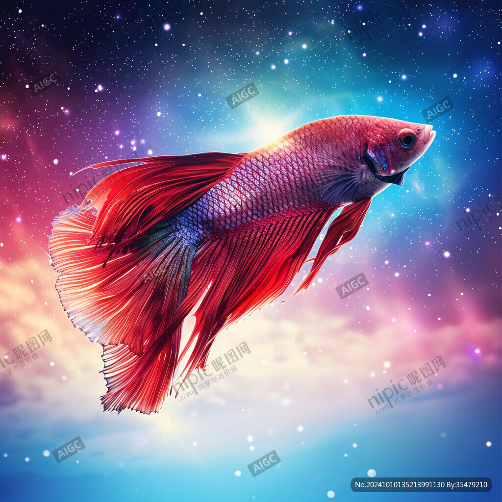 炫酷光效鯉魚裝飾畫