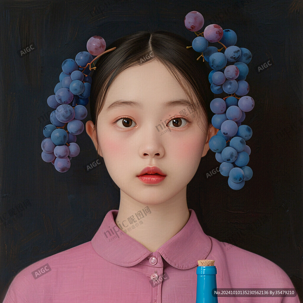 搞怪戴珍珠耳環(huán)的少女